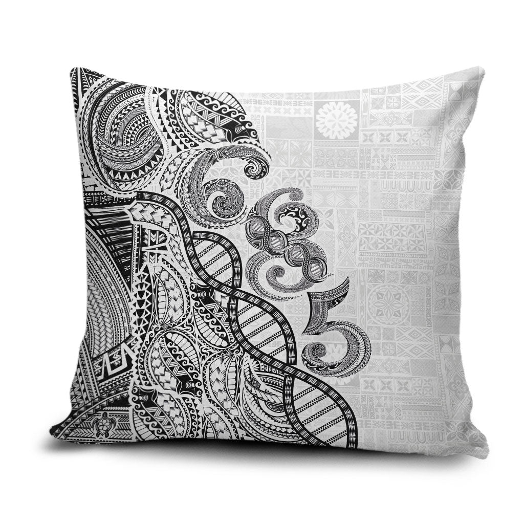 Samoan Traditional Tattoo 685 Pillow Cover Tribal Tatau DNA White Color LT03 White - Polynesian Pride