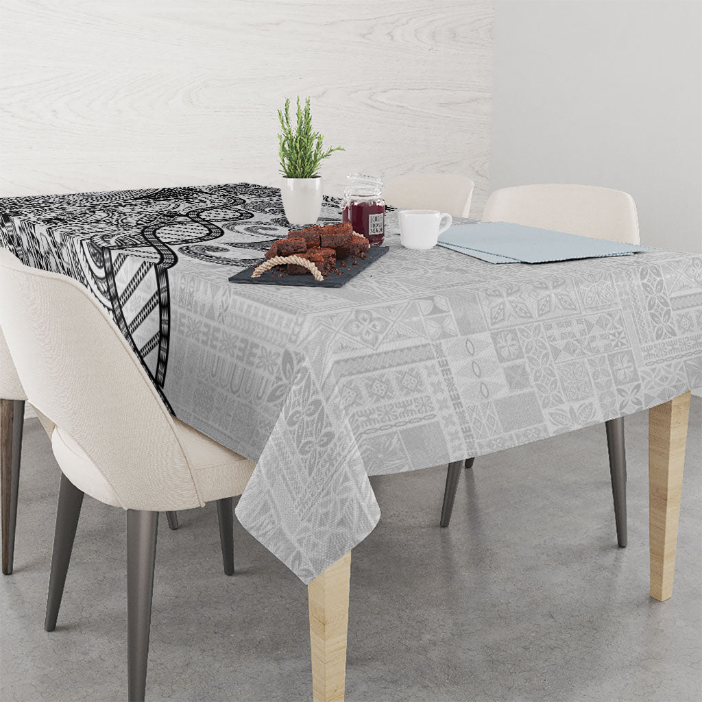 Samoan Traditional Tattoo 685 Tablecloth Tribal Tatau DNA White Color LT03 - Polynesian Pride