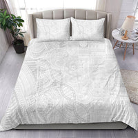 Samoan Traditional Tattoo 685 Bedding Set Tribal Tatau DNA All-White LT03 - Polynesian Pride