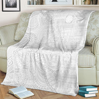 Samoan Traditional Tattoo 685 Blanket Tribal Tatau DNA All-White LT03 - Polynesian Pride