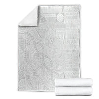 Samoan Traditional Tattoo 685 Blanket Tribal Tatau DNA All-White LT03 - Polynesian Pride