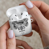 Super Samoa 685 Tribal Tattoo AirPods Case Siapo Pattern White Edition LT03 - Polynesian Pride