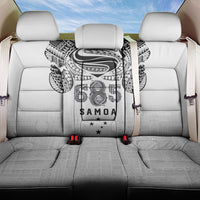 Super Samoa 685 Tribal Tattoo Back Car Seat Cover Siapo Pattern White Edition LT03 One Size White - Polynesian Pride