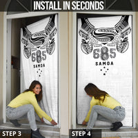 Super Samoa 685 Tribal Tattoo Door Cover Siapo Pattern White Edition LT03 - Polynesian Pride