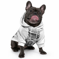 Super Samoa 685 Tribal Tattoo Pet Hoodie Siapo Pattern White Edition LT03 - Polynesian Pride