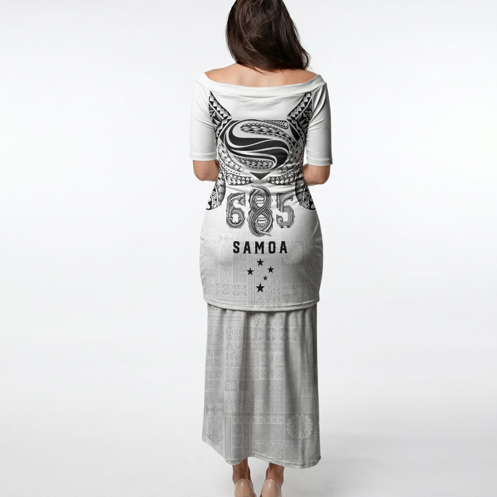 Super Samoa 685 Tribal Tattoo Puletasi Siapo Pattern White Edition LT03 - Polynesian Pride