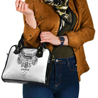 Super Samoa 685 Tribal Tattoo Shoulder Handbag Siapo Pattern White Edition LT03 - Polynesian Pride