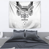 Super Samoa 685 Tribal Tattoo Tapestry Siapo Pattern White Edition LT03 - Polynesian Pride