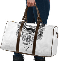 Super Samoa 685 Tribal Tattoo Travel Bag Siapo Pattern White Edition LT03 - Polynesian Pride