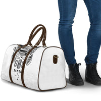 Super Samoa 685 Tribal Tattoo Travel Bag Siapo Pattern White Edition LT03 - Polynesian Pride