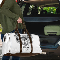 Super Samoa 685 Tribal Tattoo Travel Bag Siapo Pattern White Edition LT03 - Polynesian Pride
