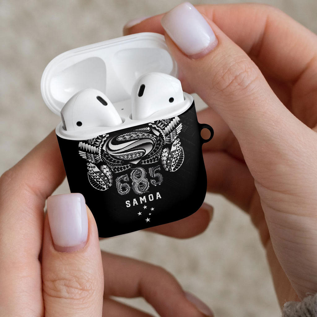 Super Samoa 685 Tribal Tattoo AirPods Case Samoan Ornament Pattern Black Edition LT03 - Polynesian Pride