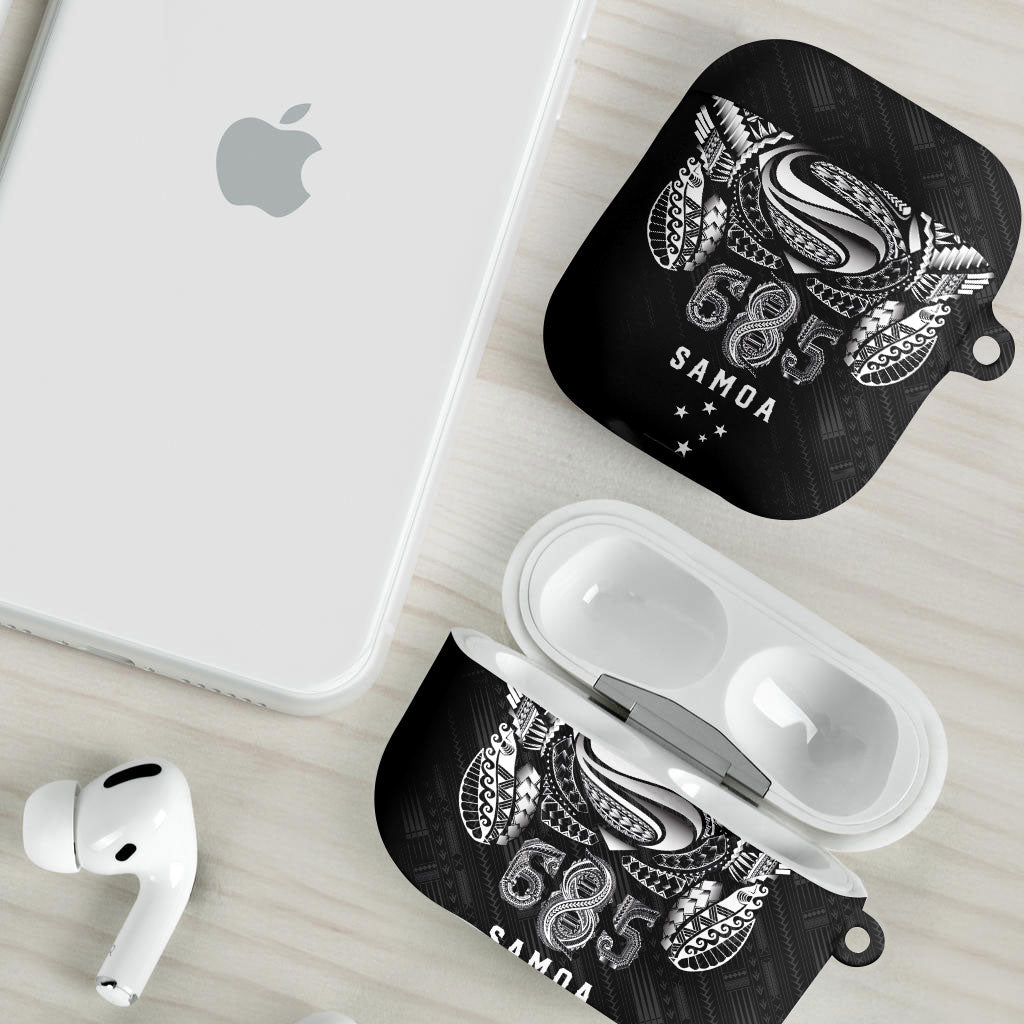 Super Samoa 685 Tribal Tattoo AirPods Case Samoan Ornament Pattern Black Edition LT03 - Polynesian Pride