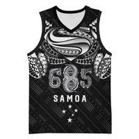 Super Samoa 685 Tribal Tattoo Basketball Jersey Samoan Ornament Pattern Black Edition LT03 Unisex Black - Polynesian Pride