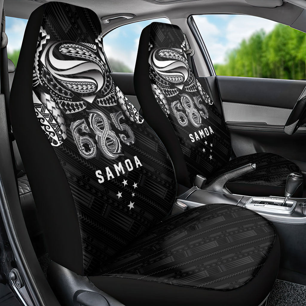 Super Samoa 685 Tribal Tattoo Car Seat Cover Samoan Ornament Pattern Black Edition LT03 - Polynesian Pride
