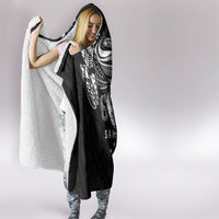 Super Samoa 685 Tribal Tattoo Hooded Blanket Samoan Ornament Pattern Black Edition LT03 - Polynesian Pride