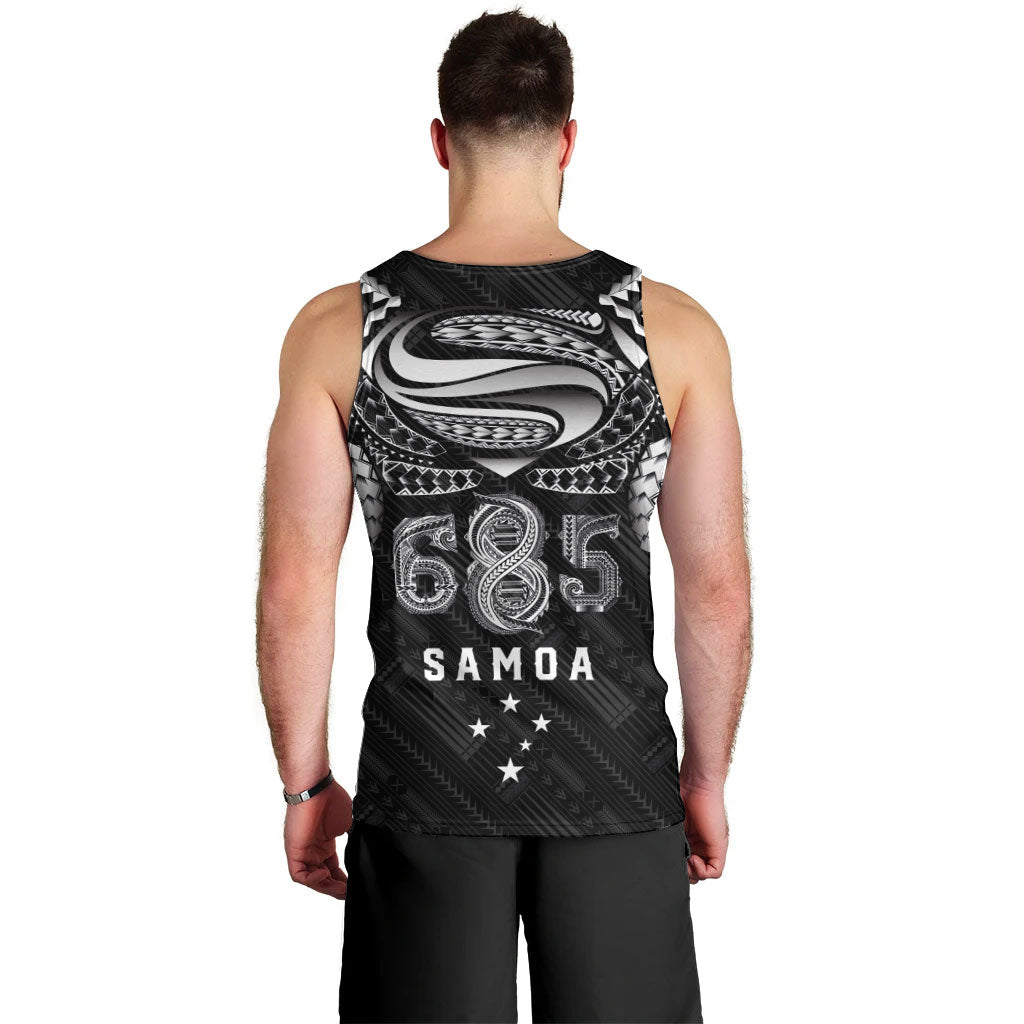 Super Samoa 685 Tribal Tattoo Men Tank Top Samoan Ornament Pattern Black Edition LT03 - Polynesian Pride