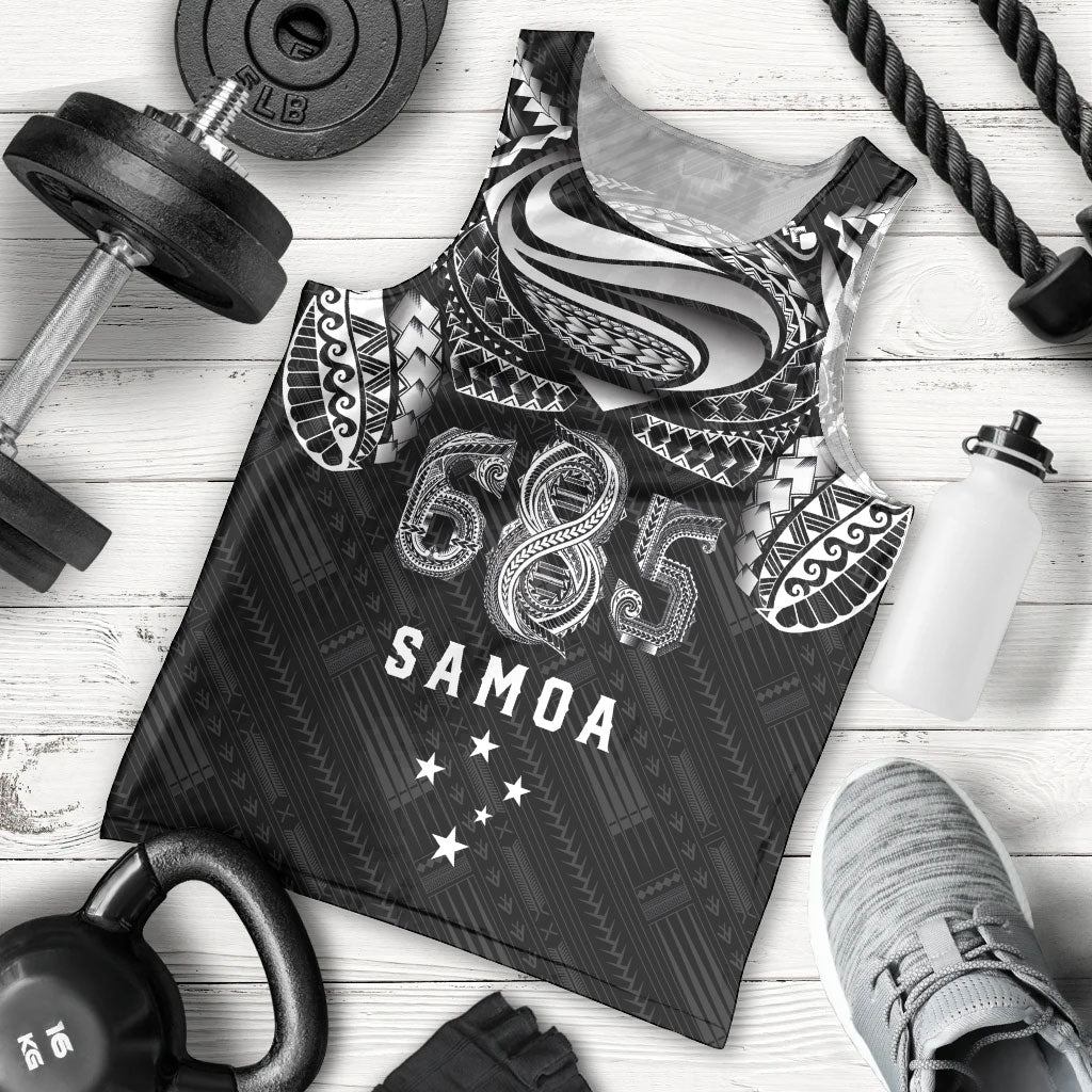 Super Samoa 685 Tribal Tattoo Men Tank Top Samoan Ornament Pattern Black Edition LT03 - Polynesian Pride