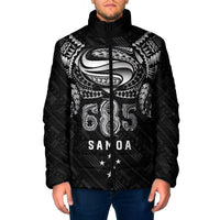 Super Samoa 685 Tribal Tattoo Padded Jacket Samoan Ornament Pattern Black Edition LT03 Men Black - Polynesian Pride