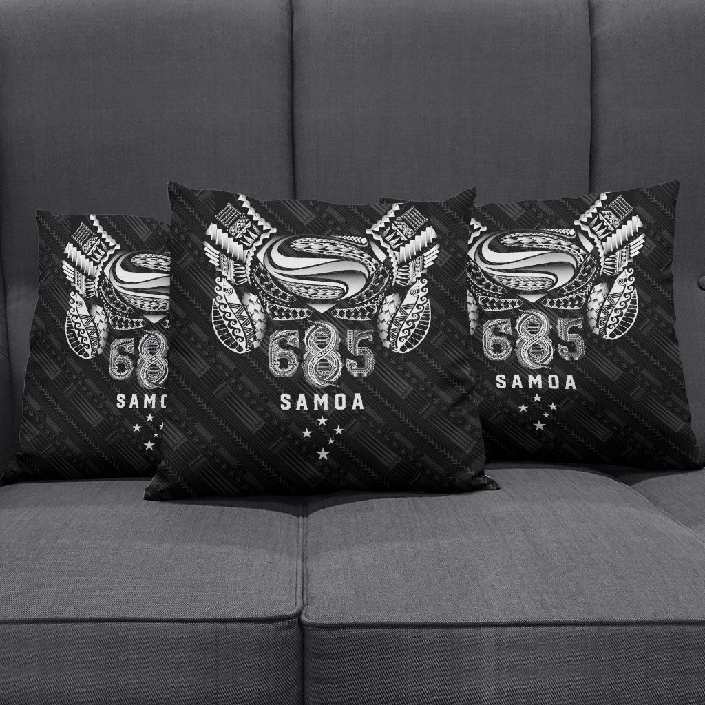 Super Samoa 685 Tribal Tattoo Pillow Cover Samoan Ornament Pattern Black Edition LT03 - Polynesian Pride