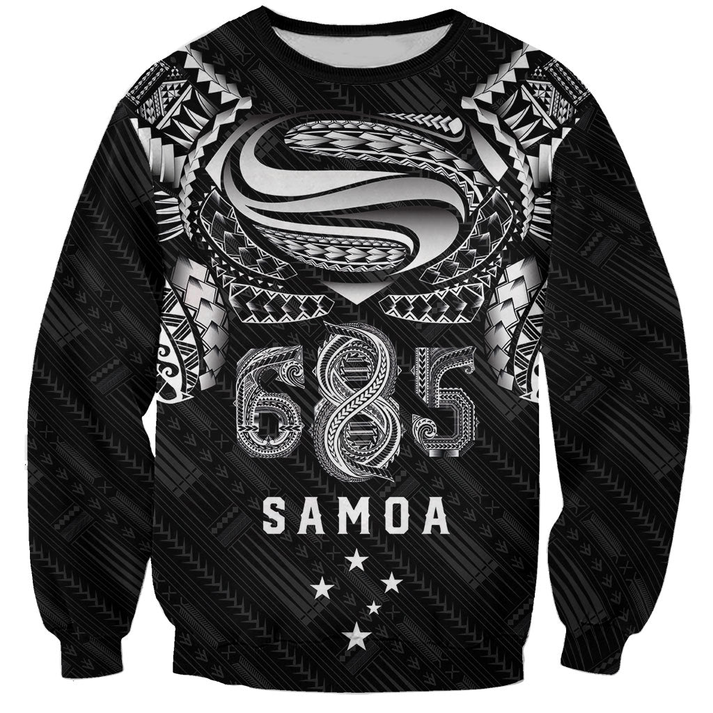 Super Samoa 685 Tribal Tattoo Sweatshirt Samoan Ornament Pattern Black Edition