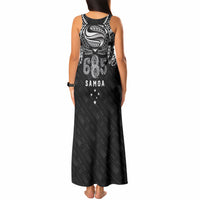 Super Samoa 685 Tribal Tattoo Tank Maxi Dress Samoan Ornament Pattern Black Edition LT03 - Polynesian Pride