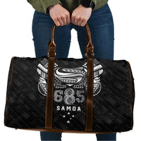 Super Samoa 685 Tribal Tattoo Travel Bag Samoan Ornament Pattern Black Edition LT03 Black - Polynesian Pride