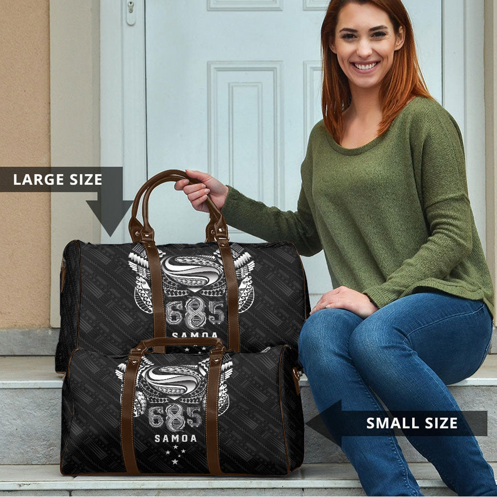 Super Samoa 685 Tribal Tattoo Travel Bag Samoan Ornament Pattern Black Edition LT03 - Polynesian Pride