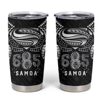 Super Samoa 685 Tribal Tattoo Tumbler Cup Samoan Ornament Pattern Black Edition LT03 Black - Polynesian Pride