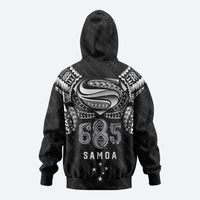 Super Samoa 685 Tribal Tattoo Zip Hoodie Samoan Ornament Pattern Black Edition LT03 - Polynesian Pride