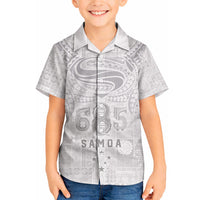 Super Samoa 685 Tribal Tattoo Hawaiian Shirt Siapo Pattern All-White Edition LT03 - Polynesian Pride