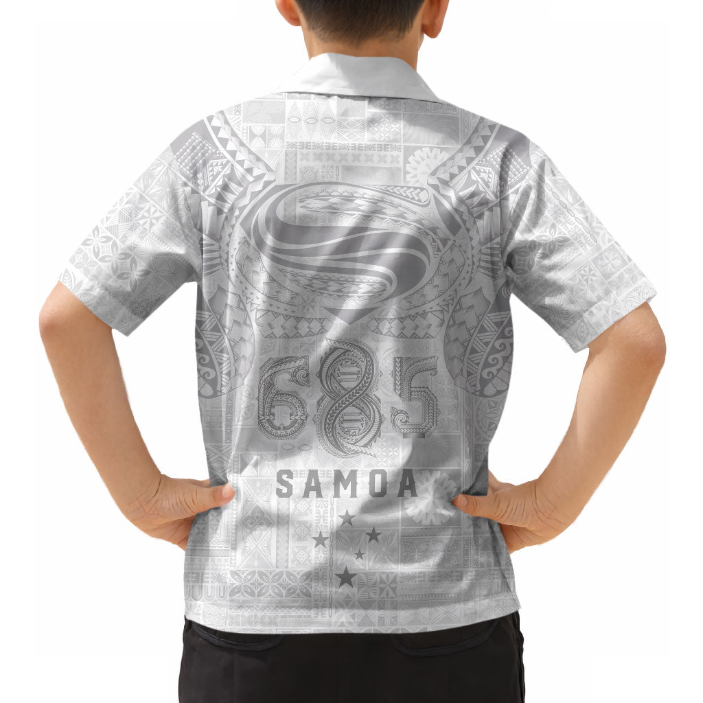 Super Samoa 685 Tribal Tattoo Hawaiian Shirt Siapo Pattern All-White Edition LT03 - Polynesian Pride