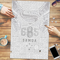 Super Samoa 685 Tribal Tattoo Puzzle Siapo Pattern All-White Edition LT03 White - Polynesian Pride