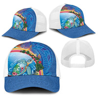 Hawaiian Connecting with the Ocean Baseball Net Cap Polynesian Pattern LT03 - Polynesian Pride