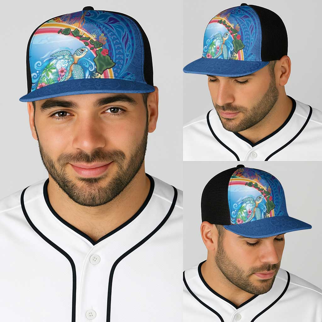 Hawaiian Connecting with the Ocean Baseball Net Cap Polynesian Pattern LT03 - Polynesian Pride