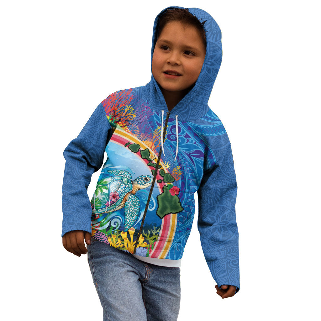 Hawaiian Connecting with the Ocean Kid Hoodie Polynesian Pattern LT03 - Polynesian Pride