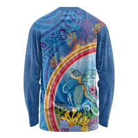 Hawaiian Connecting with the Ocean Long Sleeve Shirt Polynesian Pattern LT03 - Polynesian Pride