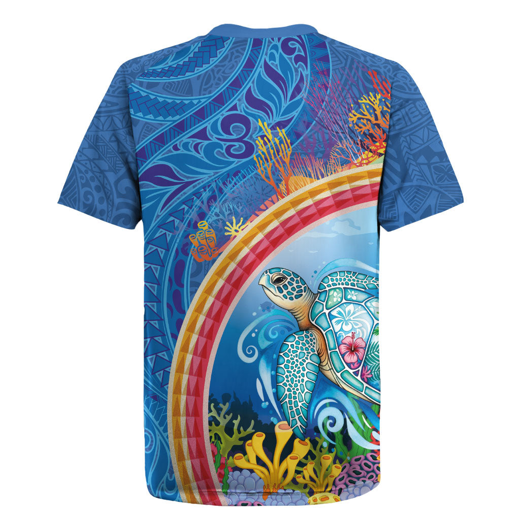 Hawaiian Connecting with the Ocean Rugby Jersey Polynesian Pattern LT03 - Polynesian Pride