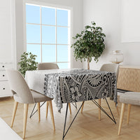 Hawaiian Humuhumu Tribal Tattoo Tablecloth Polynesian Kakau White Color LT03 - Polynesian Pride