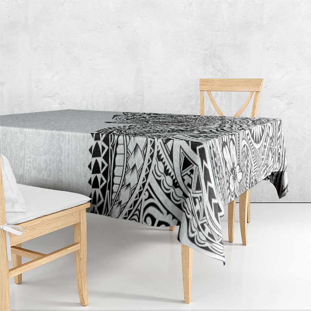 Hawaiian Humuhumu Tribal Tattoo Tablecloth Polynesian Kakau White Color LT03 - Polynesian Pride