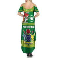 Cook Islands Meri Kiritimiti Family Matching Summer Maxi Dress and Hawaiian Shirt Christmas Turtle - Cooks Islands Emblems and Polynesian Art Pattern LT03 - Polynesian Pride
