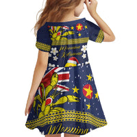 Niue Monuina e Kilisimasi Family Matching Mermaid Dress and Hawaiian Shirt Christmas Uga - Niue Map and Emblem with Hiapo Art Pattern LT03 - Polynesian Pride