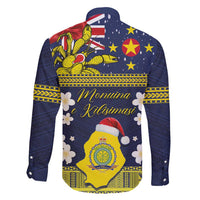 Niue Monuina e Kilisimasi Family Matching Summer Maxi Dress and Hawaiian Shirt Christmas Uga - Niue Map and Emblem with Hiapo Art Pattern LT03 - Polynesian Pride