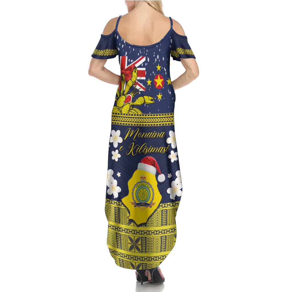 Niue Monuina e Kilisimasi Family Matching Summer Maxi Dress and Hawaiian Shirt Christmas Uga - Niue Map and Emblem with Hiapo Art Pattern LT03 - Polynesian Pride