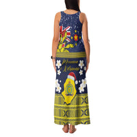 Niue Monuina e Kilisimasi Family Matching Tank Maxi Dress and Hawaiian Shirt Christmas Uga - Niue Map and Emblem with Hiapo Art Pattern LT03 - Polynesian Pride