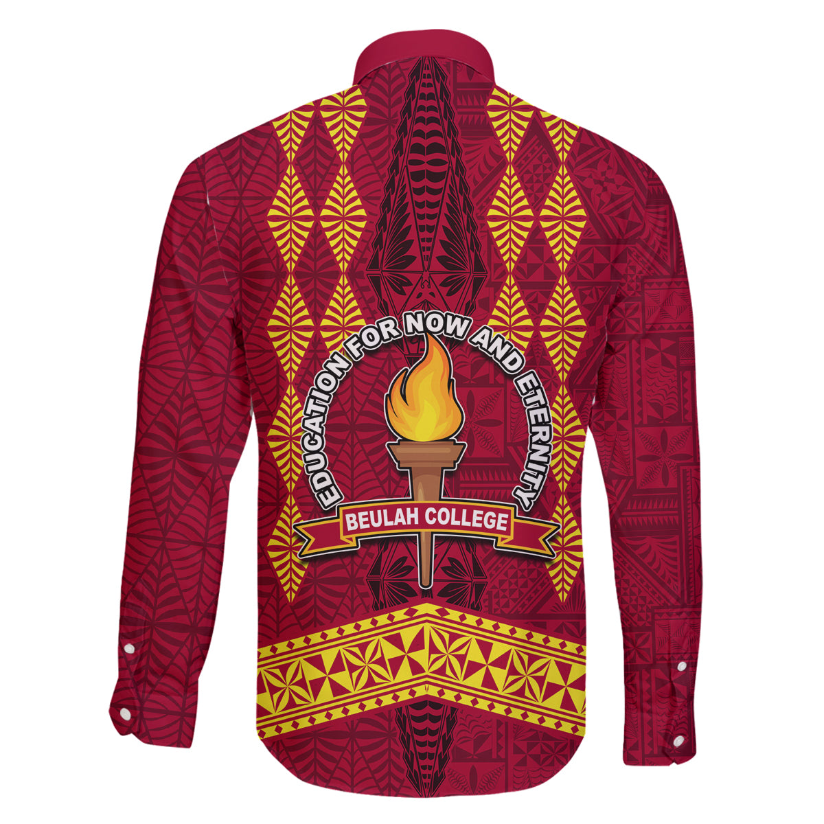 Tonga Beulah College Family Matching Puletasi Dress and Hawaiian Shirt Ngatu and Polynesian Pattern LT03 - Polynesian Pride