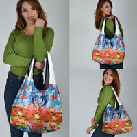 Hawaiian Love-Couple Dolphins and Flamingos Grocery Bag LT03 - Polynesian Pride