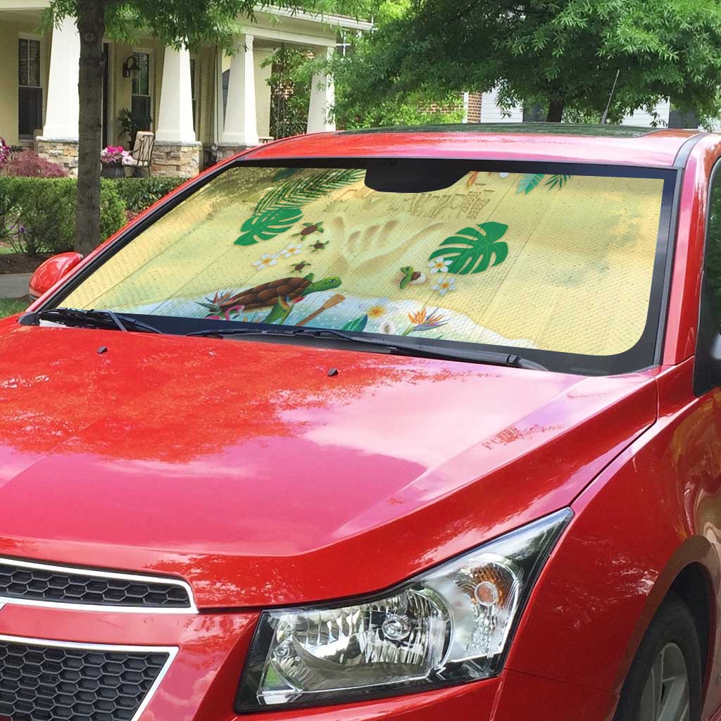 Hawaiian Alohawaii Auto Sun Shade Tropical Plants and Animals on The Beach LT03 - Polynesian Pride