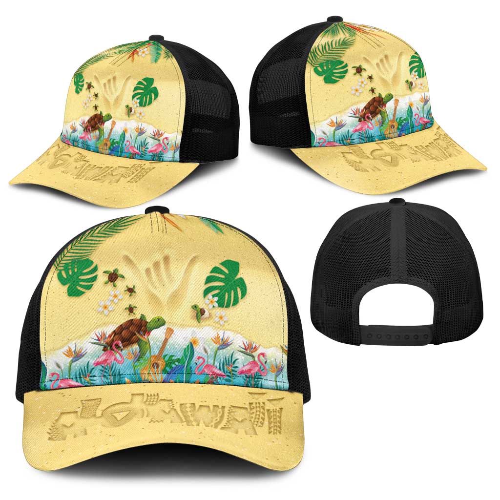 Hawaiian Alohawaii Baseball Net Cap Tropical Plants and Animals on The Beach LT03 - Polynesian Pride