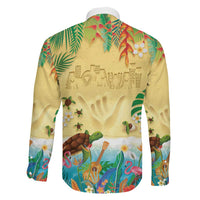 Hawaiian Alohawaii Family Matching Mermaid Dress and Hawaiian Shirt Tropical Plants and Animals on The Beach LT03 - Polynesian Pride